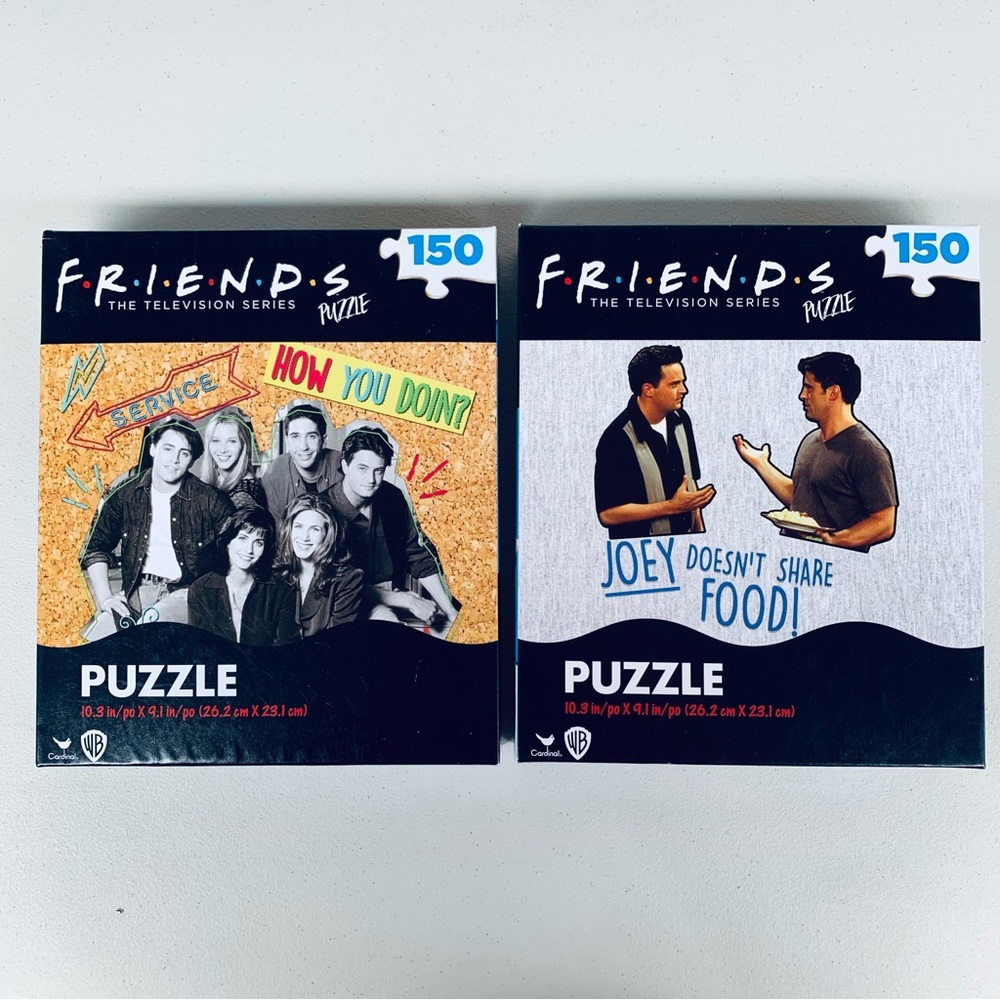 Lot Of 2 Friends TV Series 150 Piece Puzzles Sealed Joey Doesn’t Share Food Cast